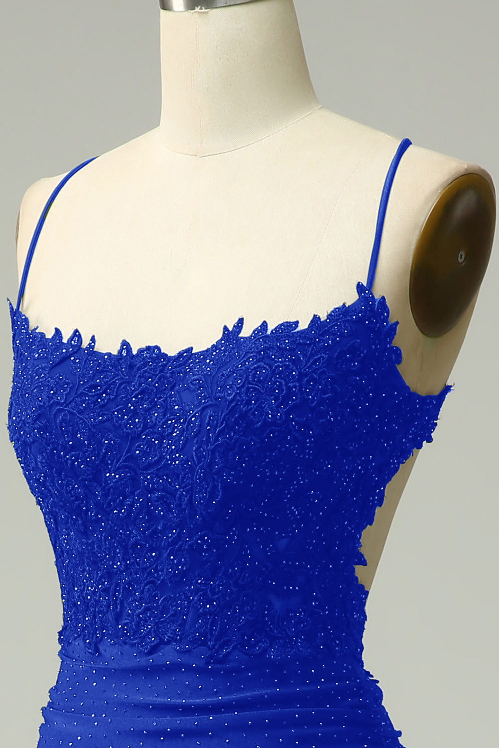 Mørkegrønn Havfrue Halter Lang Ballkjole med Appliques Beading