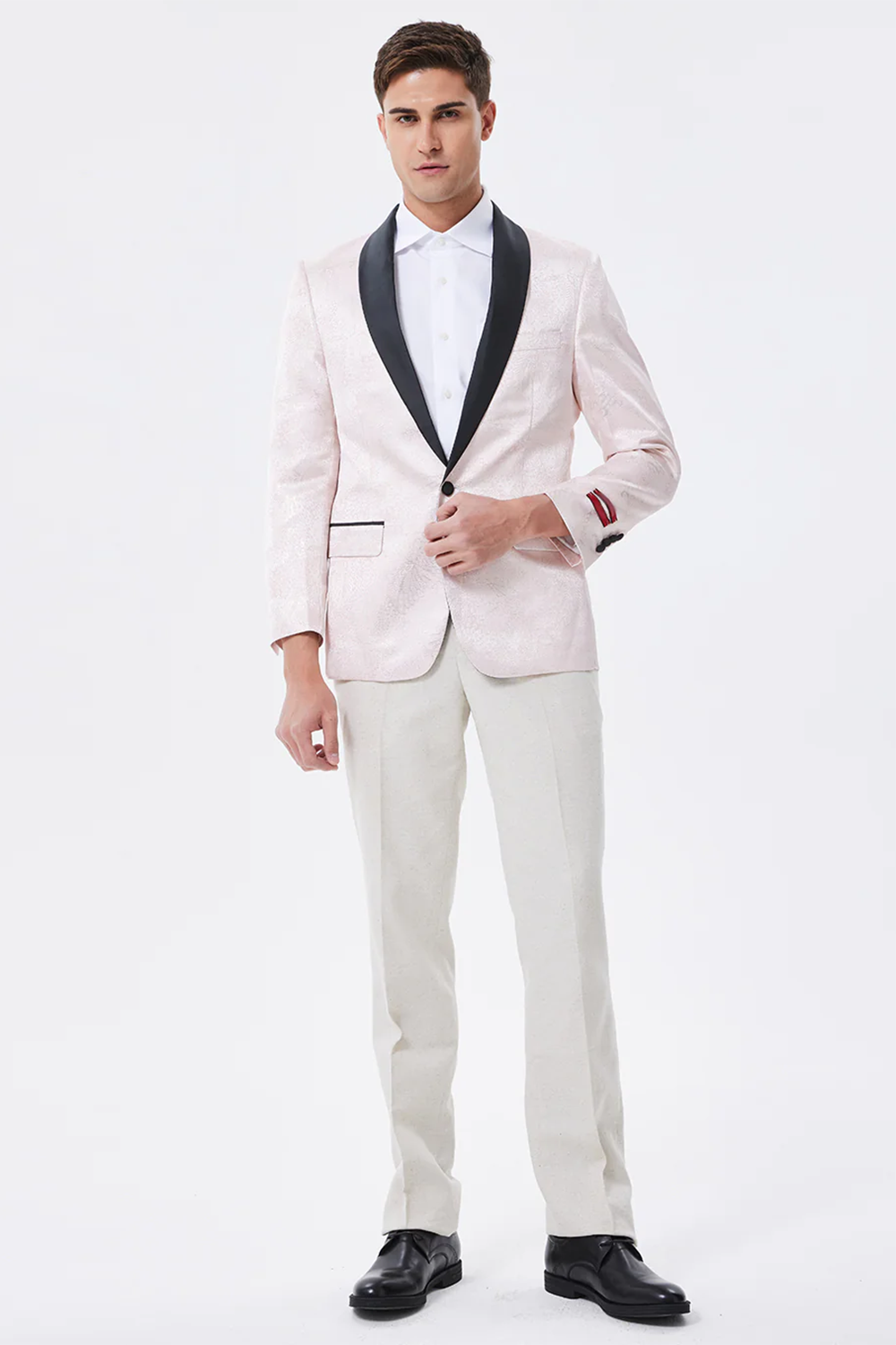 Lys rosa sjal jakke herre blazer