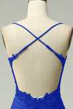 Mørkegrønn Havfrue Halter Lang Ballkjole med Appliques Beading