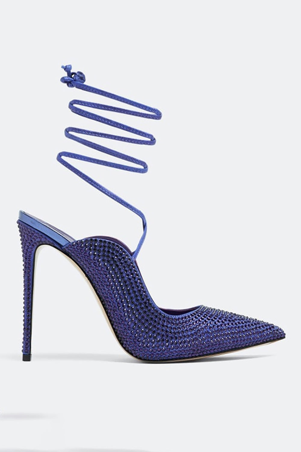 Sparkly Silver Beaded Stiletto høye hæler