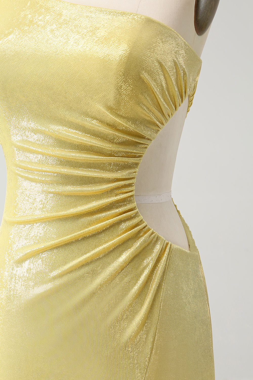 Blå Bodycon One Shoulder Satin Kort Homecoming Kjole med Slit