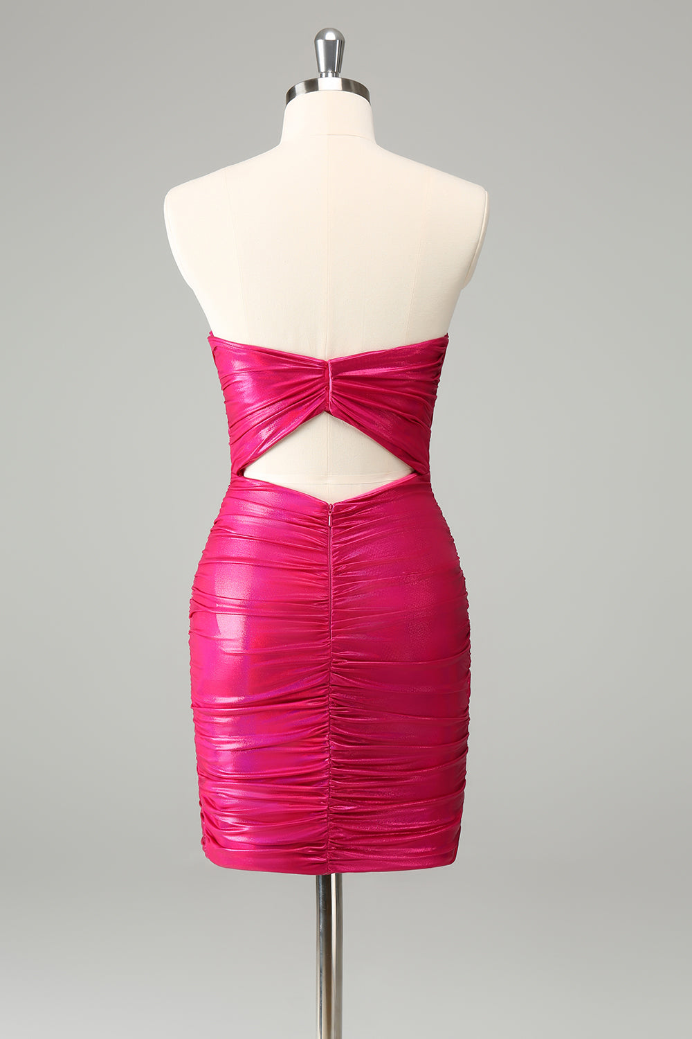 Fuchsia Bodycon Sweetheart Nøkkelhullet Kort Homecoming Dress