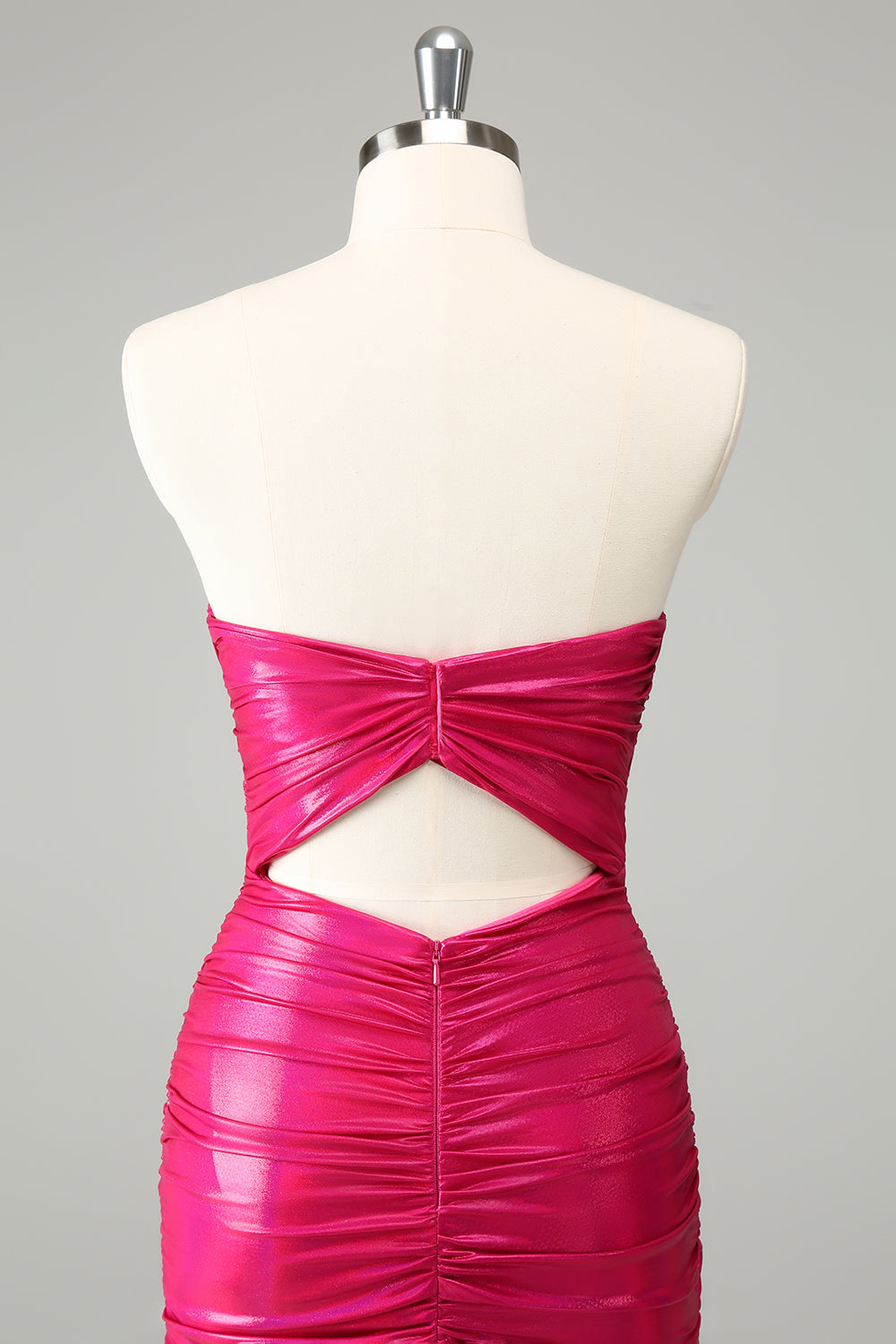Fuchsia Bodycon Sweetheart Nøkkelhullet Kort Homecoming Dress