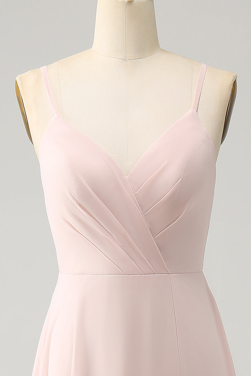 Rosa A Line V Neck Chiffon Long brudepike kjole med Slit