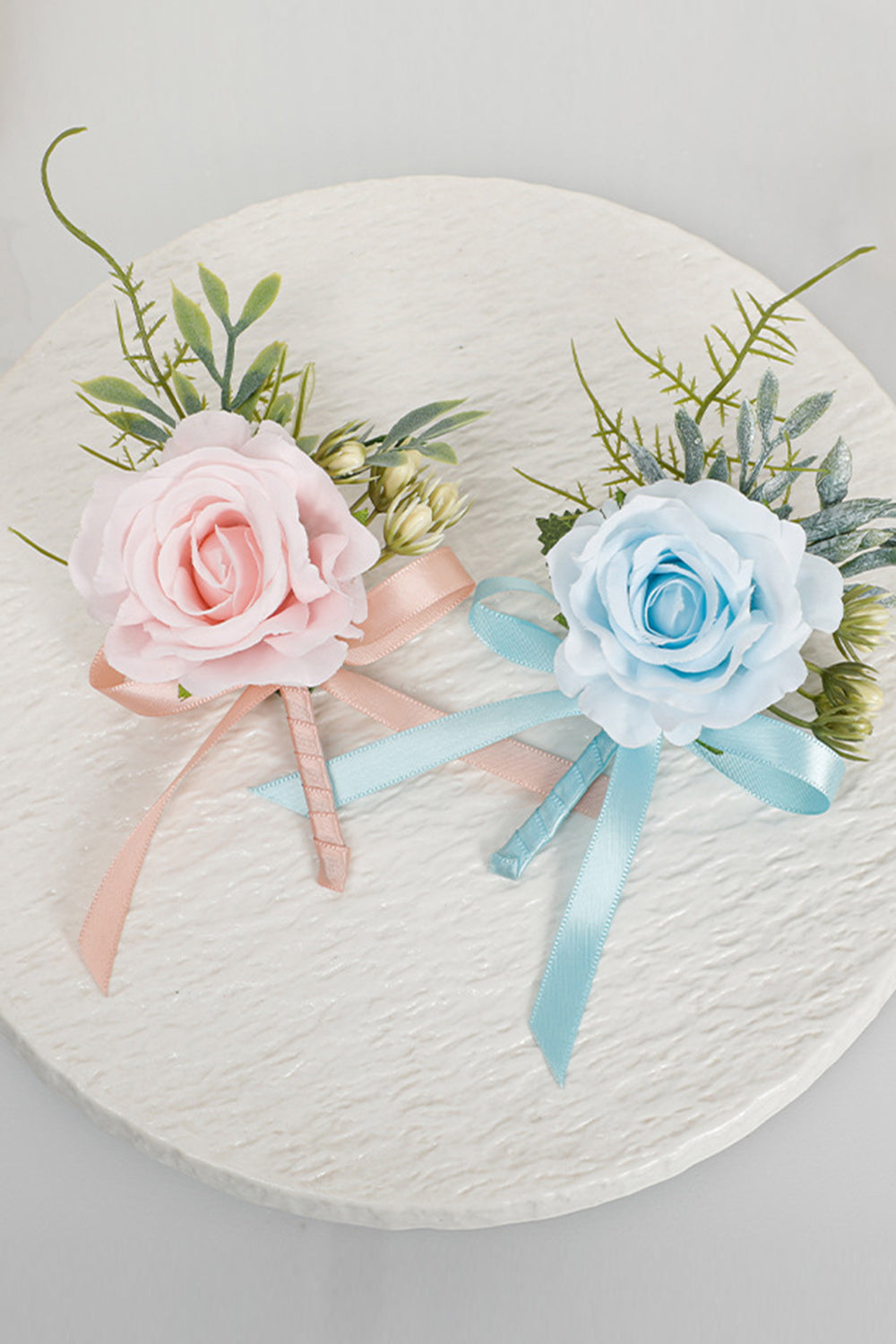 Elegant Blue Pearl Prom Wrist Corsage for bryllupsfest