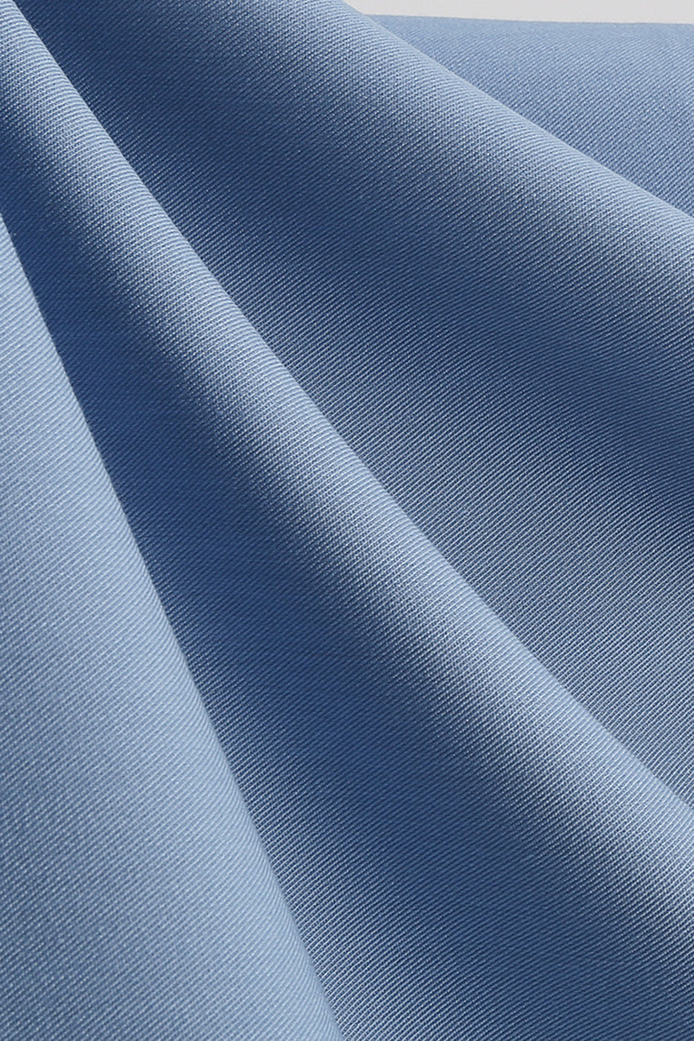 Blå A Line Lapel Vintage 1950-tallskjole med knapper