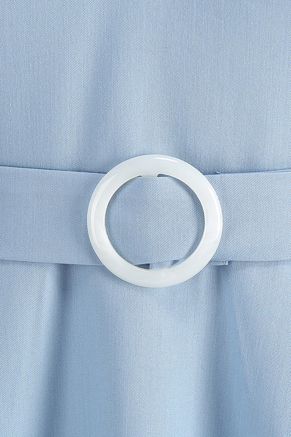 Blå A Line Vintage 1950-tallskjole med belte