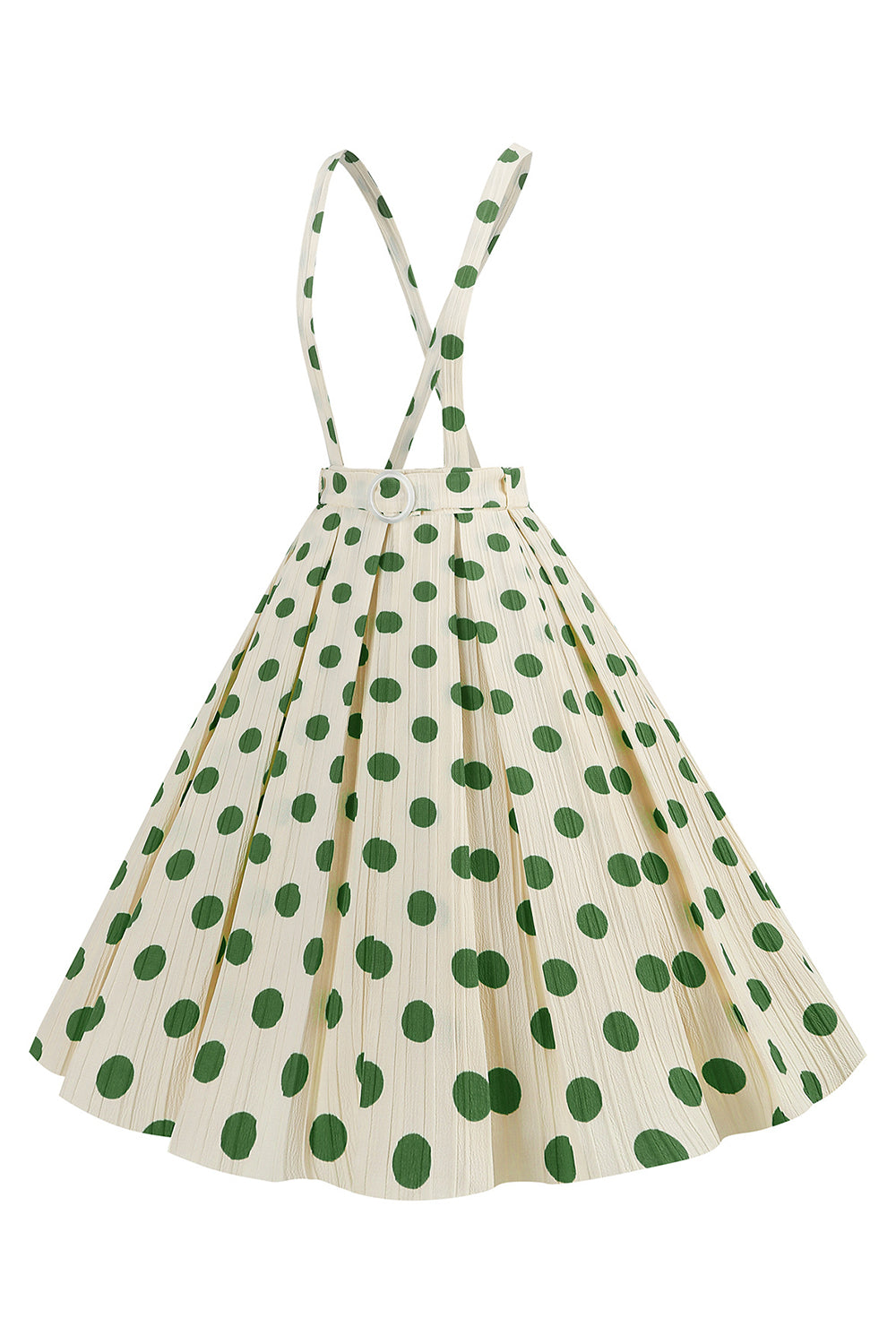 Aprikos Polka prikker En linje stropper Overall Vintage Dress