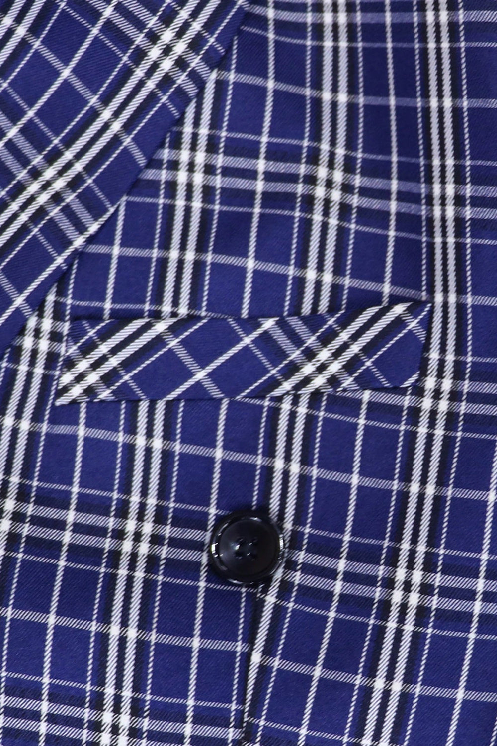 Royal Blue Plaid Peak Lapel Double Breasted 2 Piece herredress
