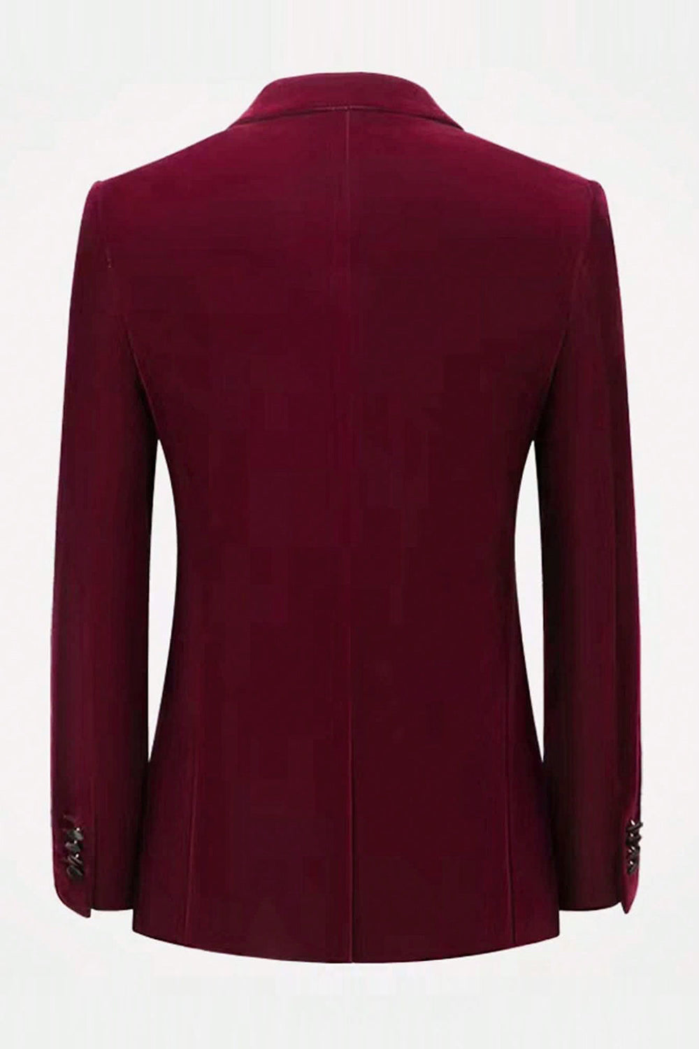 Burgunder Velvet Single Breasted menn Blazer