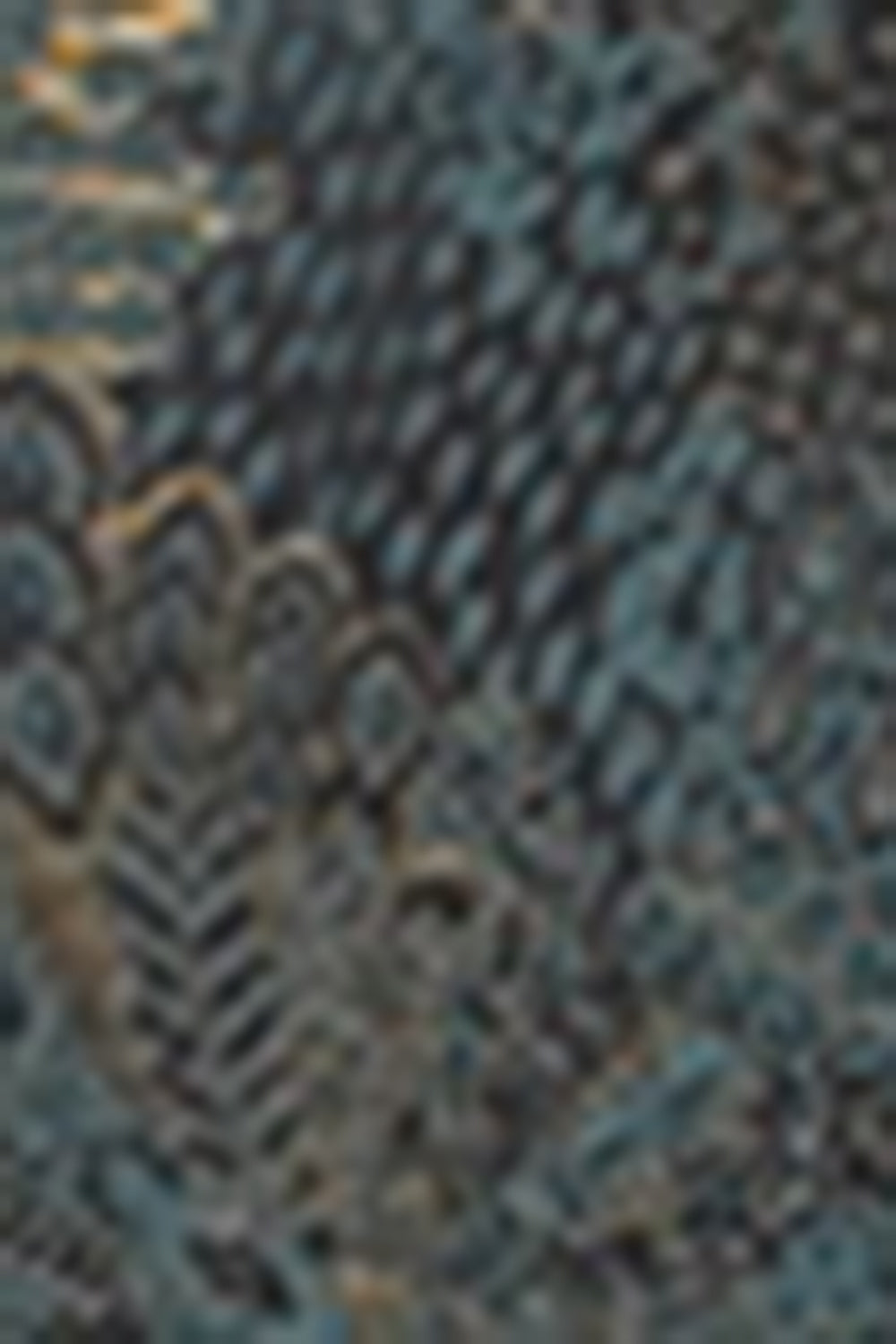 Mørkeblå Jacquard Shawl Lapel Prom Blazer for menn