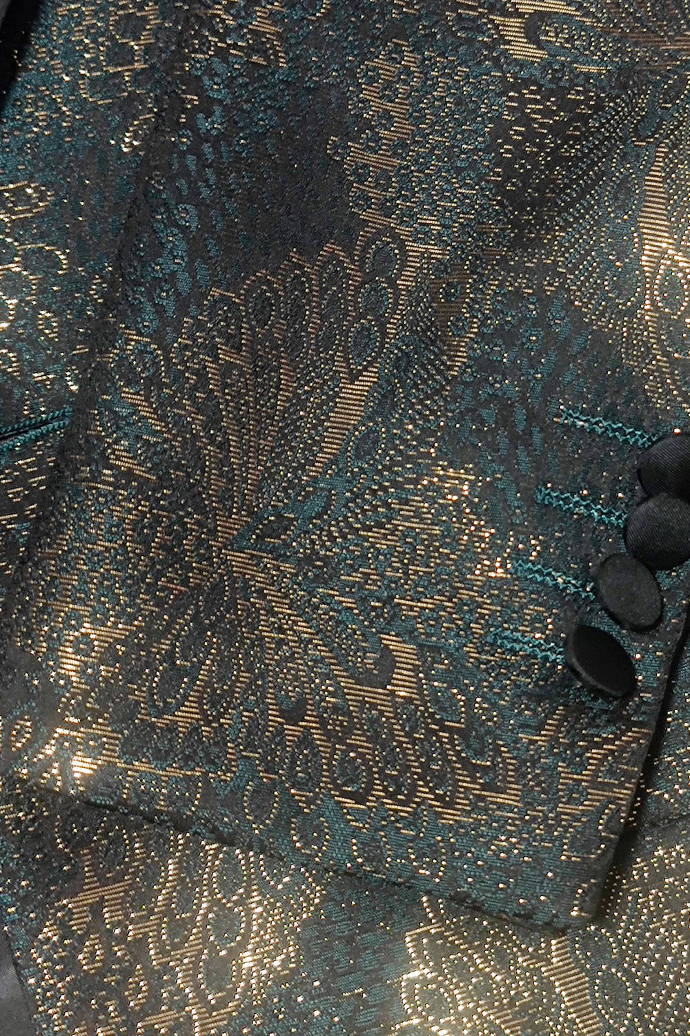 Mørkeblå Jacquard Shawl Lapel Prom Blazer for menn