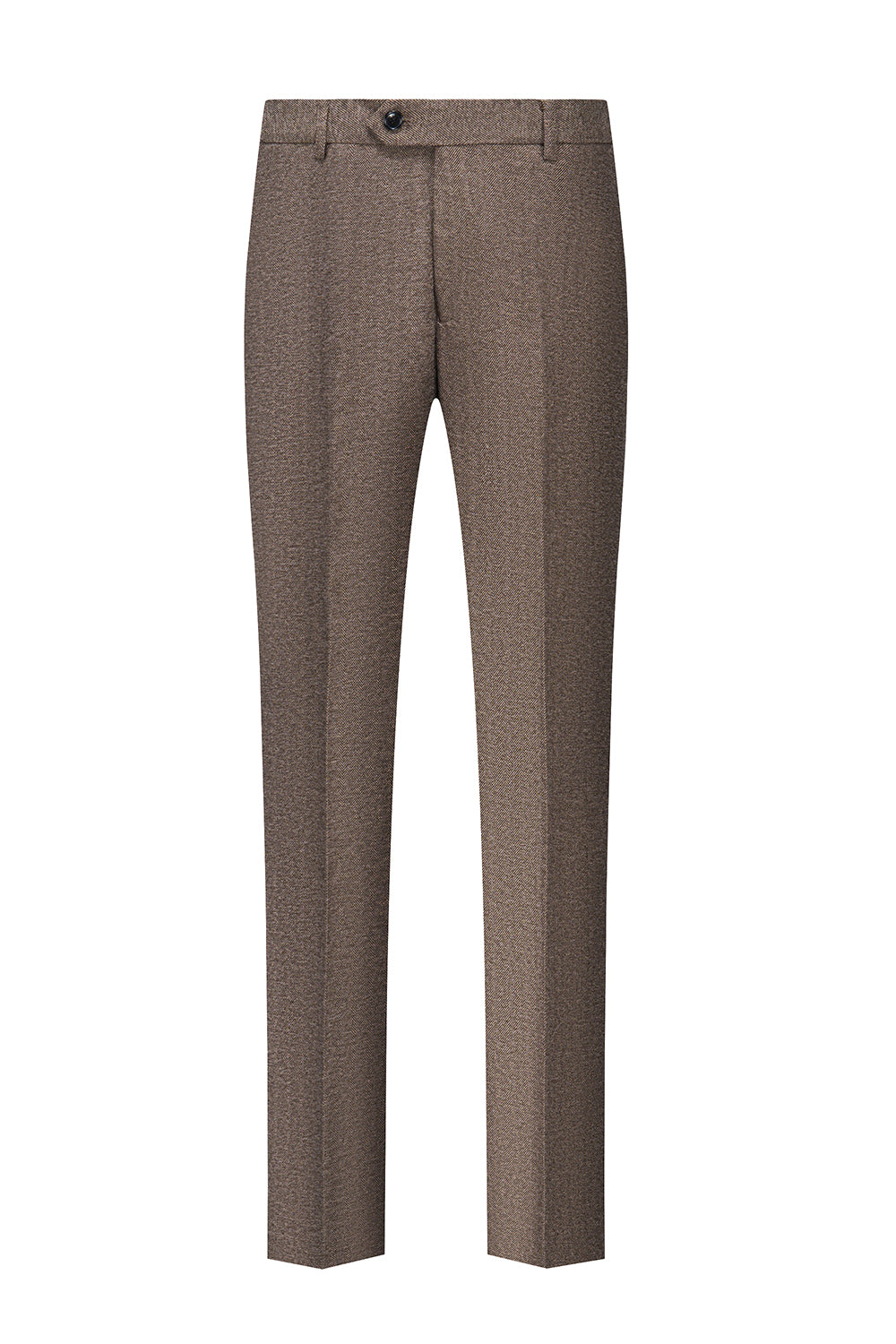 Brun 3 stk herredress Slim Fit Groomsmen Suit