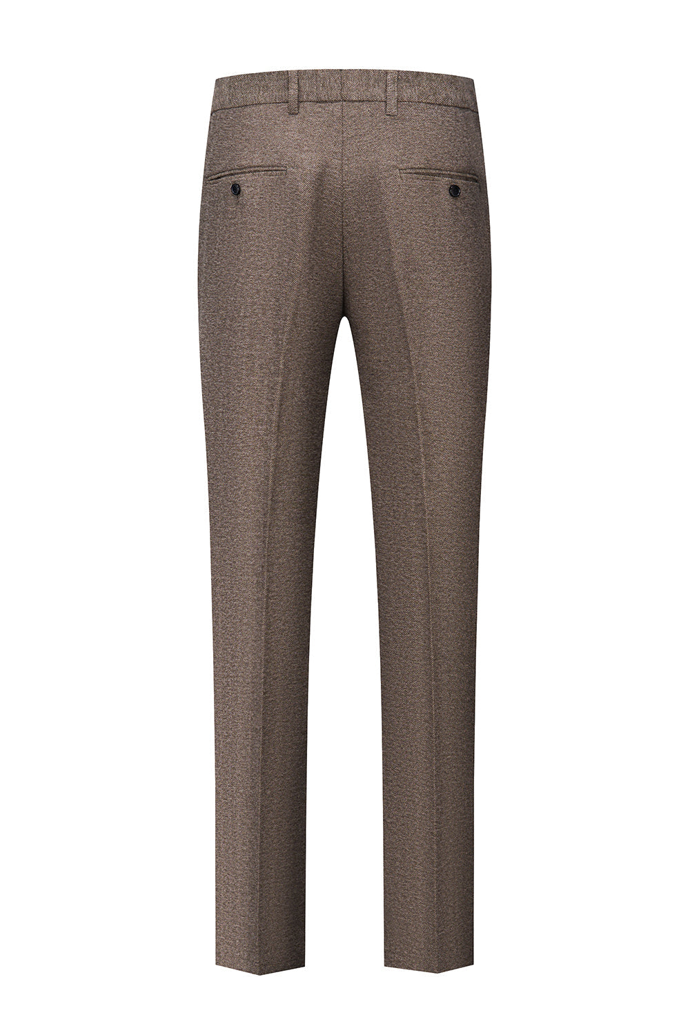 Brun 3 stk herredress Slim Fit Groomsmen Suit
