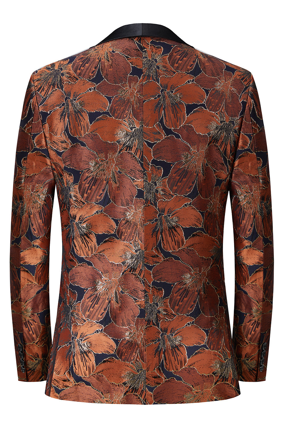 Brun Jacquard sjal jakkeslag 2-delt dresser for menn
