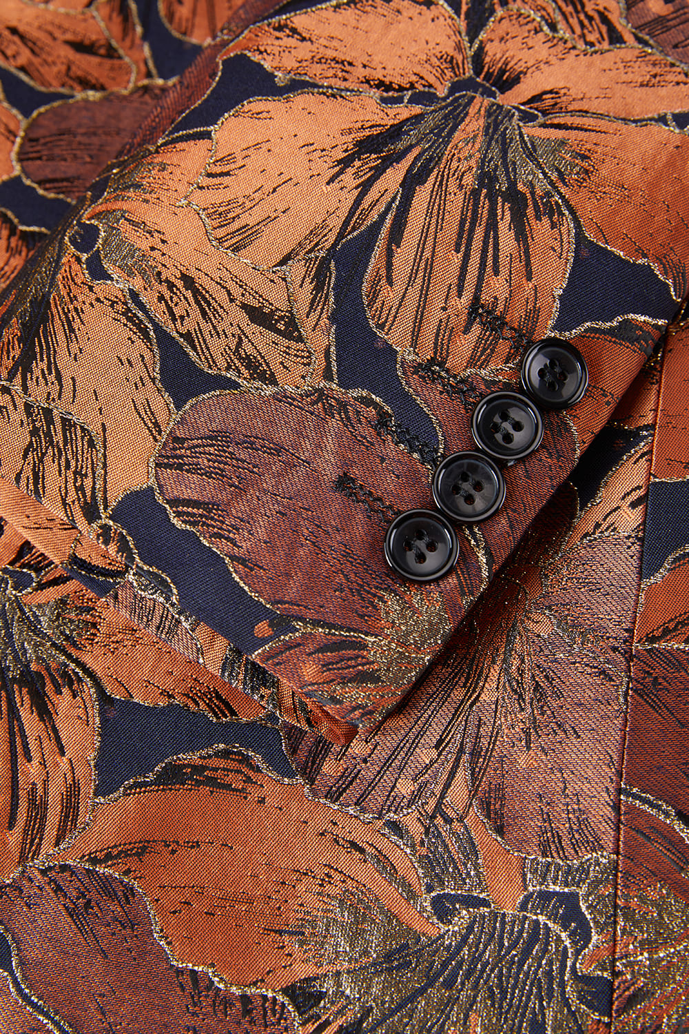 Brun Jacquard sjal jakkeslag 2-delt dresser for menn