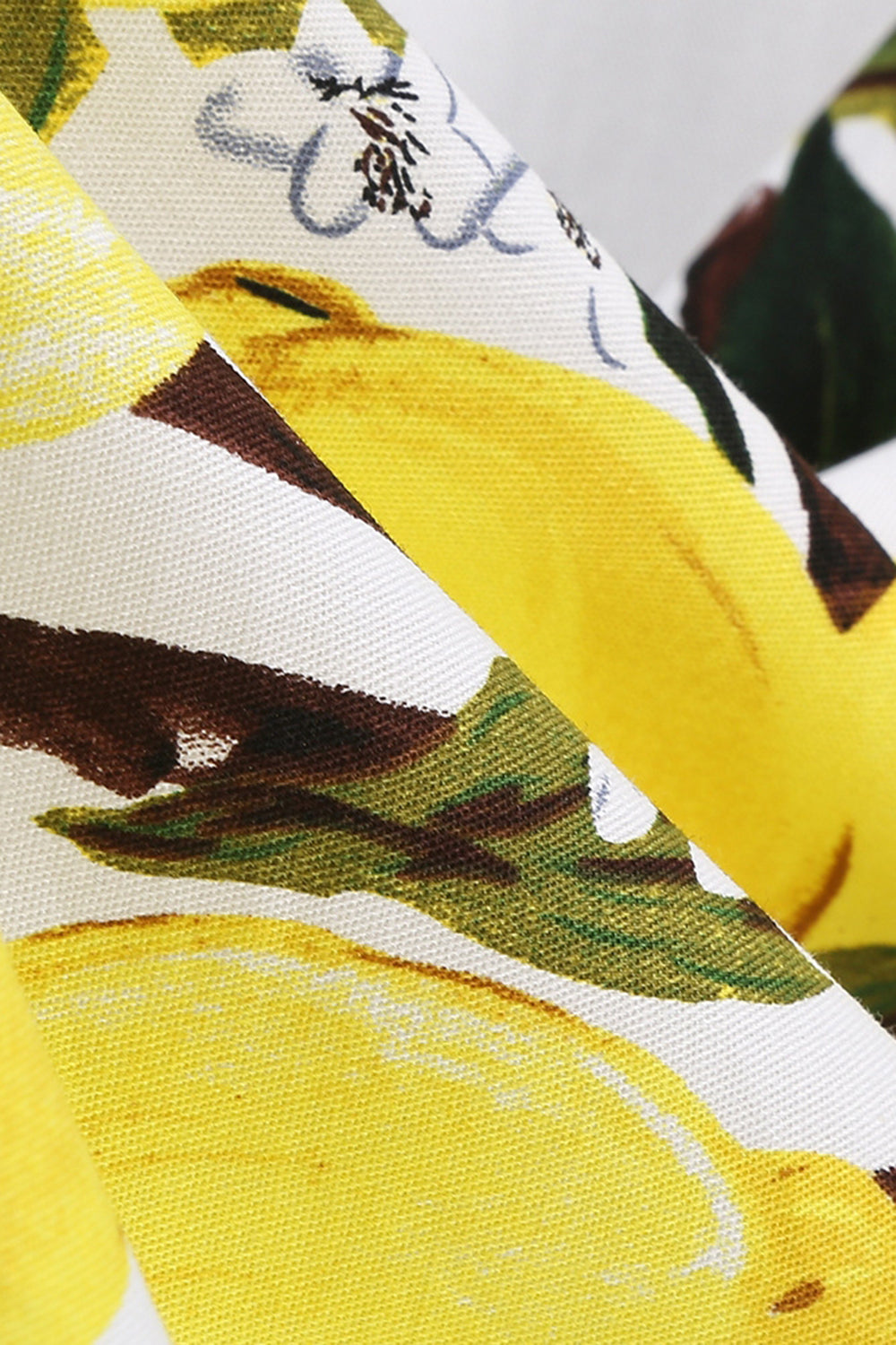 Blå Blomsterprint Firkantet Hals 1950-tallet Vintage Kjole