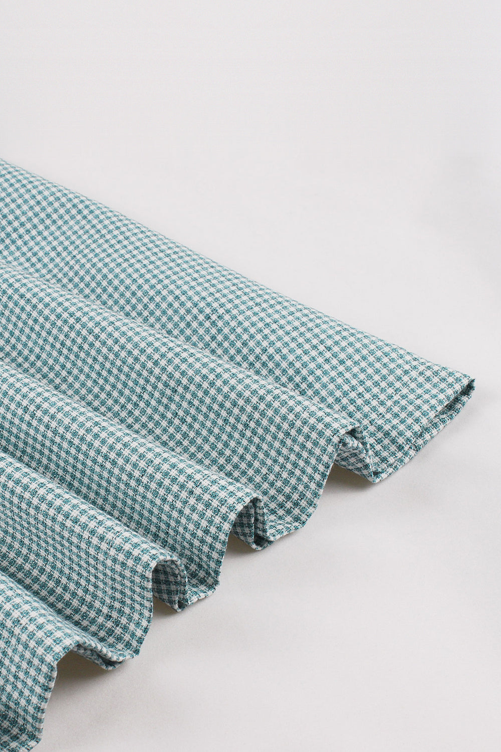 Grønn Pledd Ermeløs Swing 1950-talls Kjole