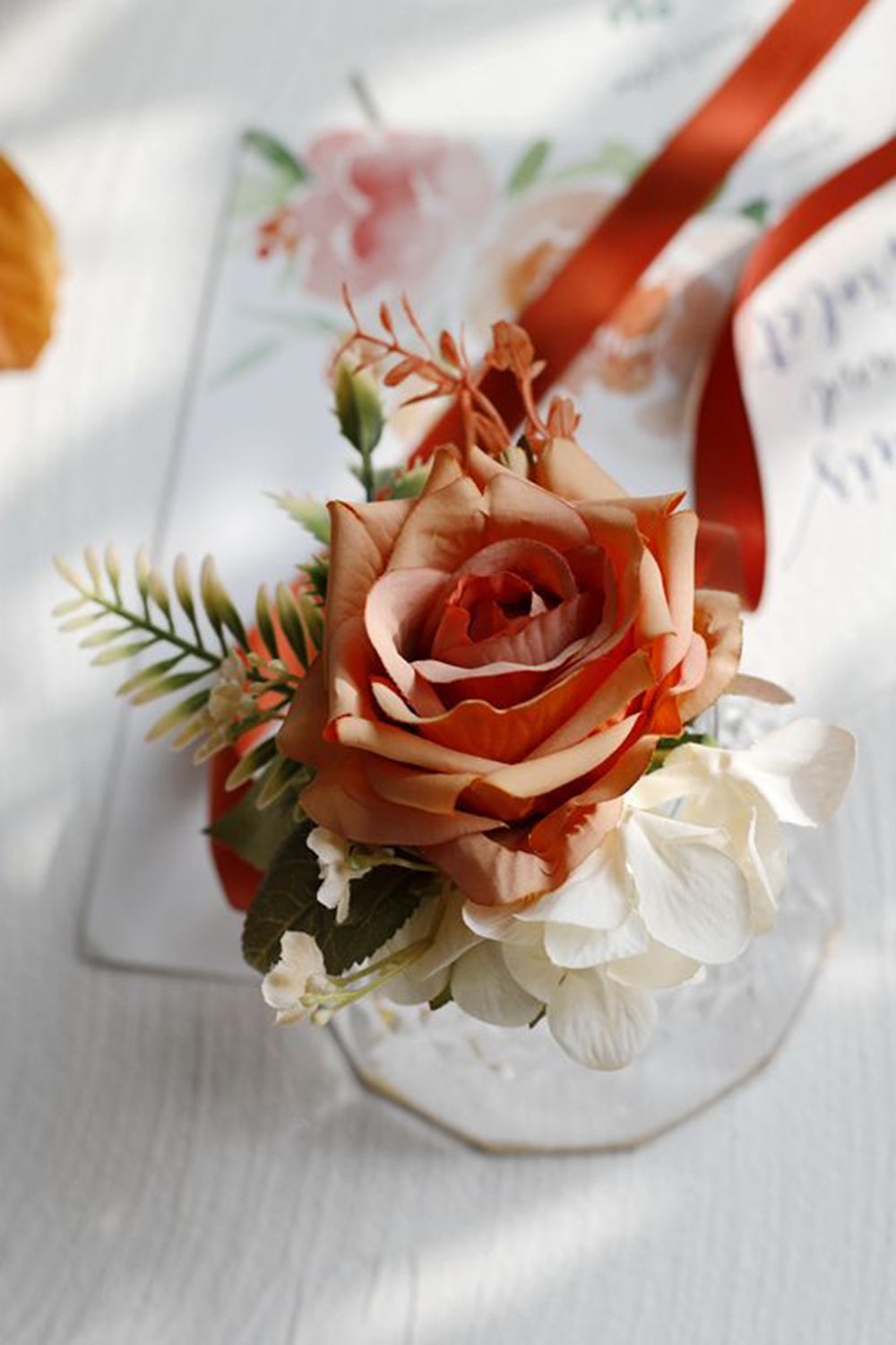 Elegant Blush Prom Wrist Corsage og menns Boutonniere for bryllupsfest