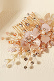 Blomst Krystall Perle Rhinestone Bryllup Hårspenne