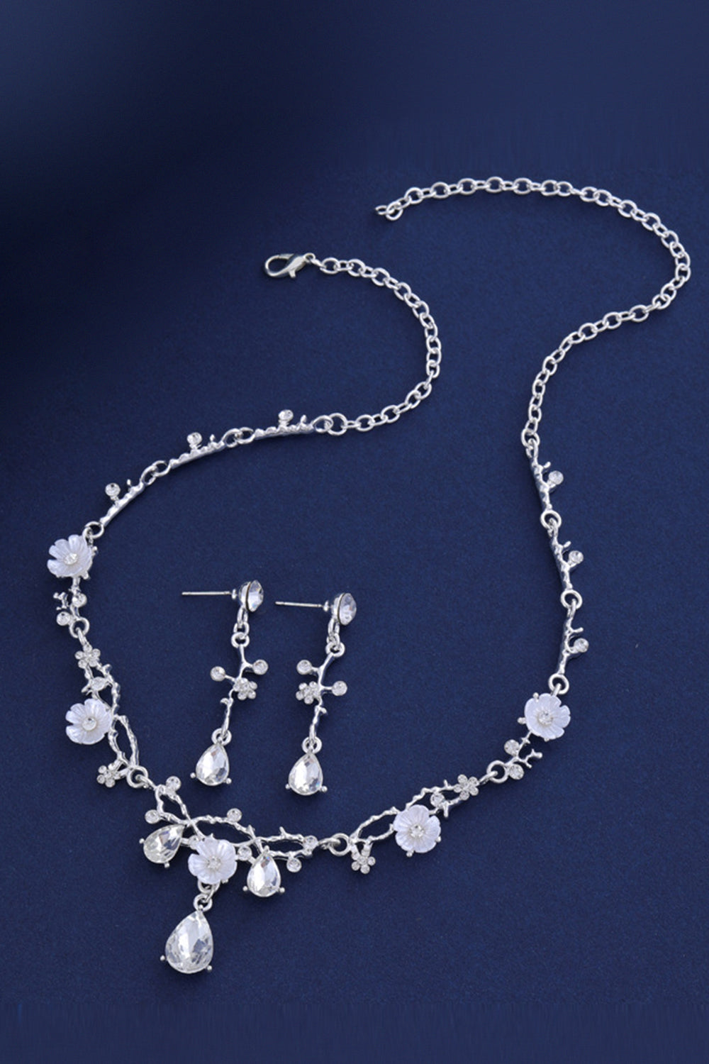 Gylden Brud Halskjede Øredobber Sett For Bryllup