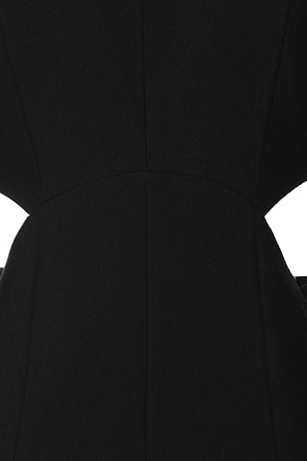 Svart Slim Fit utskjæring dame krageløs blazer