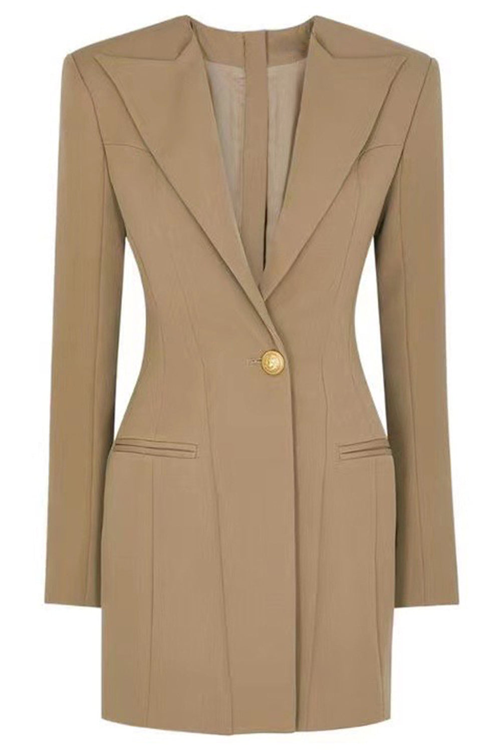 Lake Blue Peak jakkeslag lange ermer En knapp Kvinner Blazer