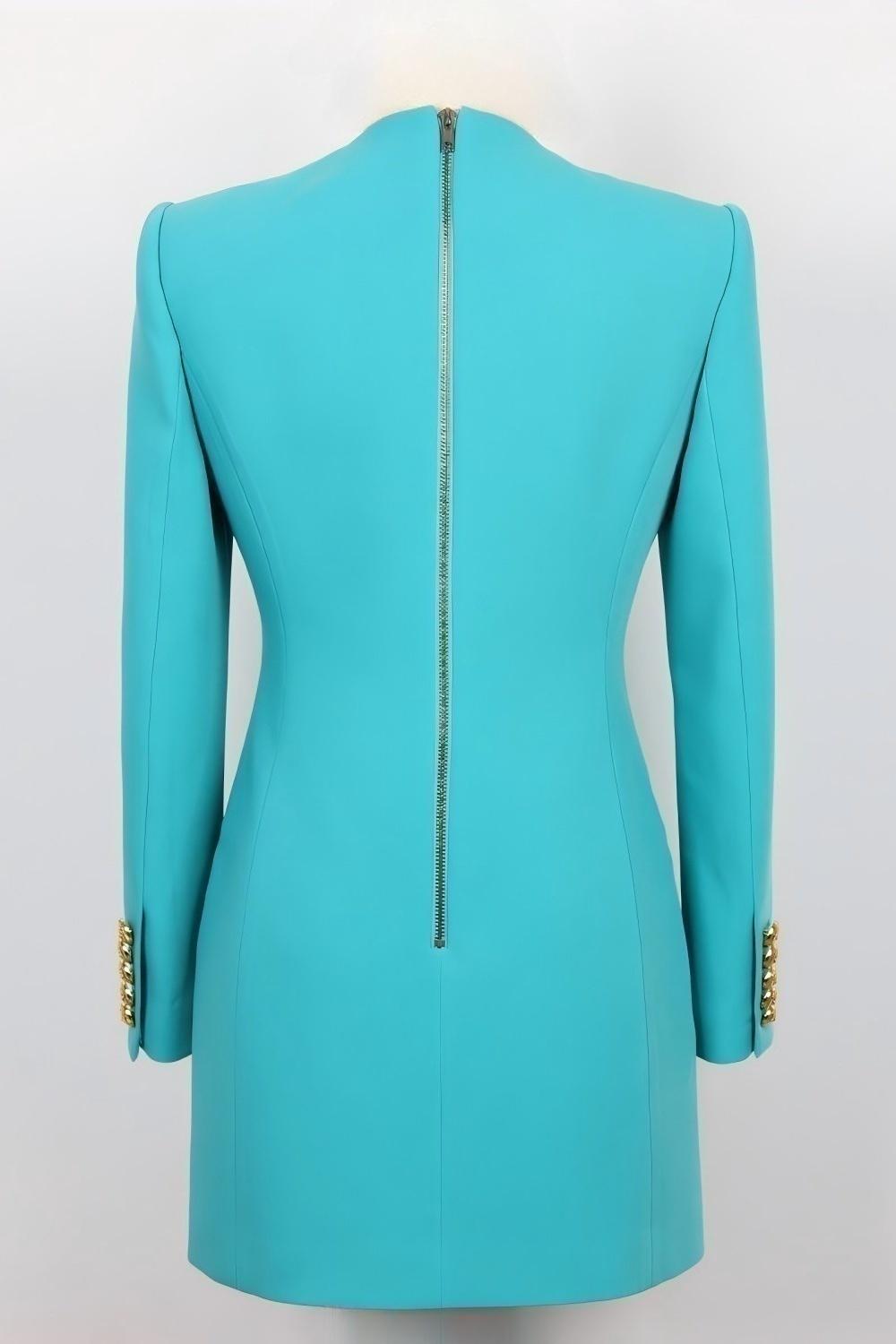 Lake Blue Peak jakkeslag lange ermer En knapp Kvinner Blazer