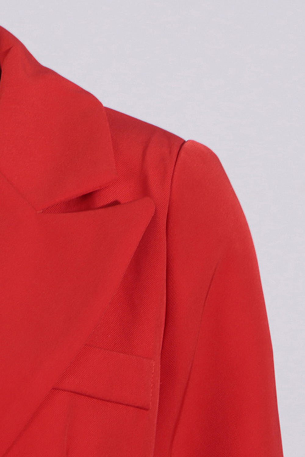 Red Peak Lapel Floral Kvinner Blazer
