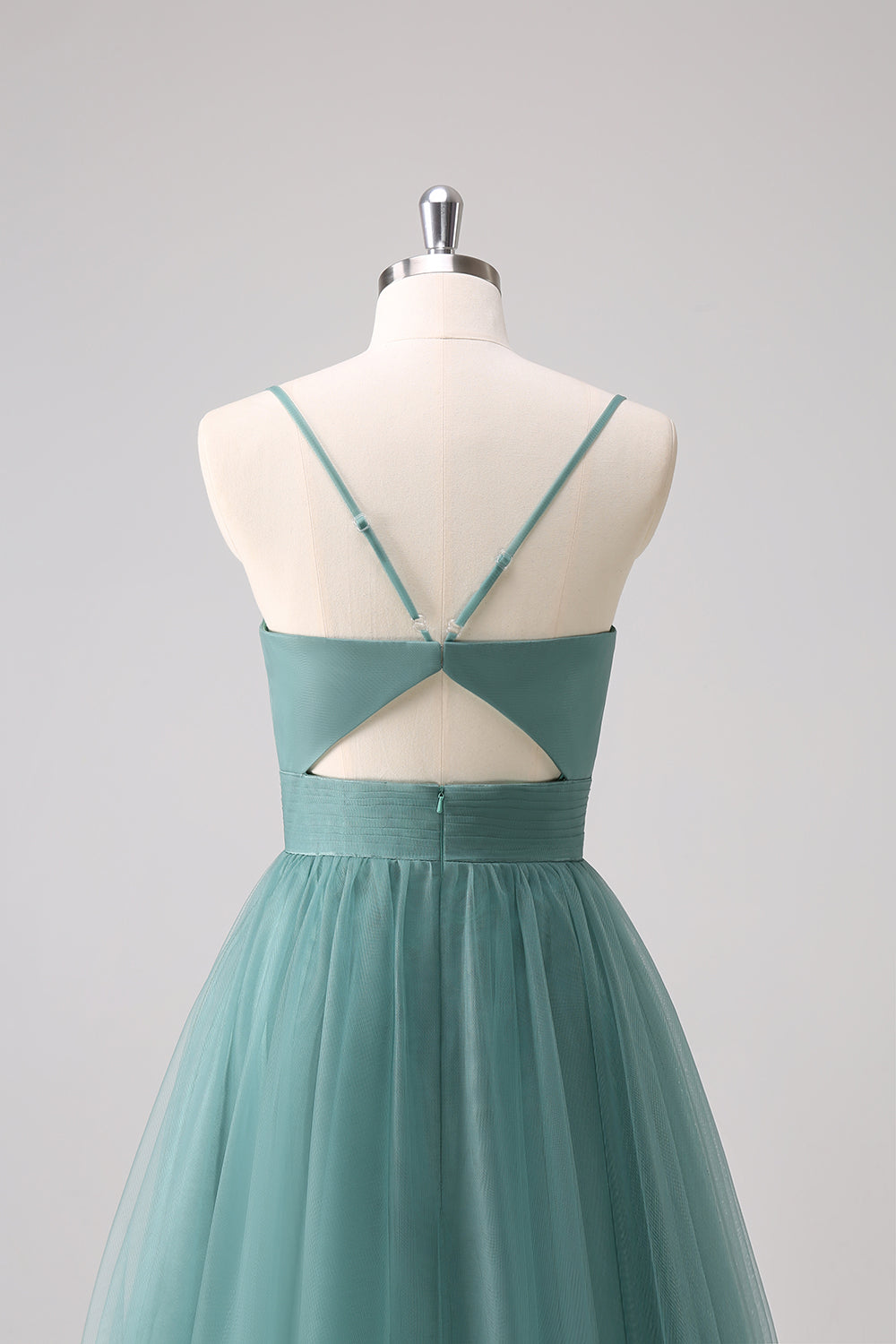 Eukalyptus Spaghetti Stropper A-linje Tyll Brudepike Kjole