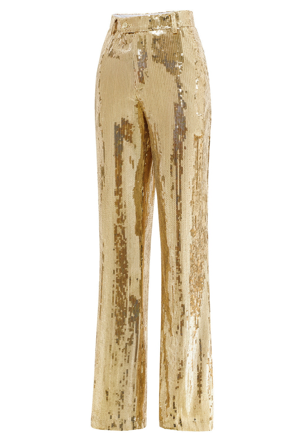 Glitrende Golden Lapel Paljetter Kvinner Festdrakter