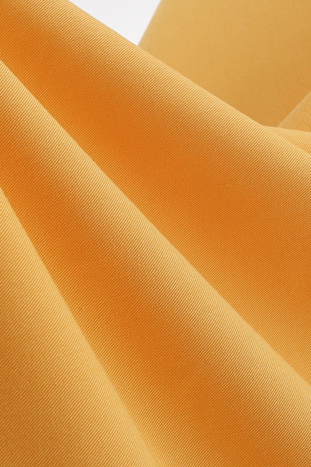 Blå A-linje V-hals 1950-talls kjole med korte ermer