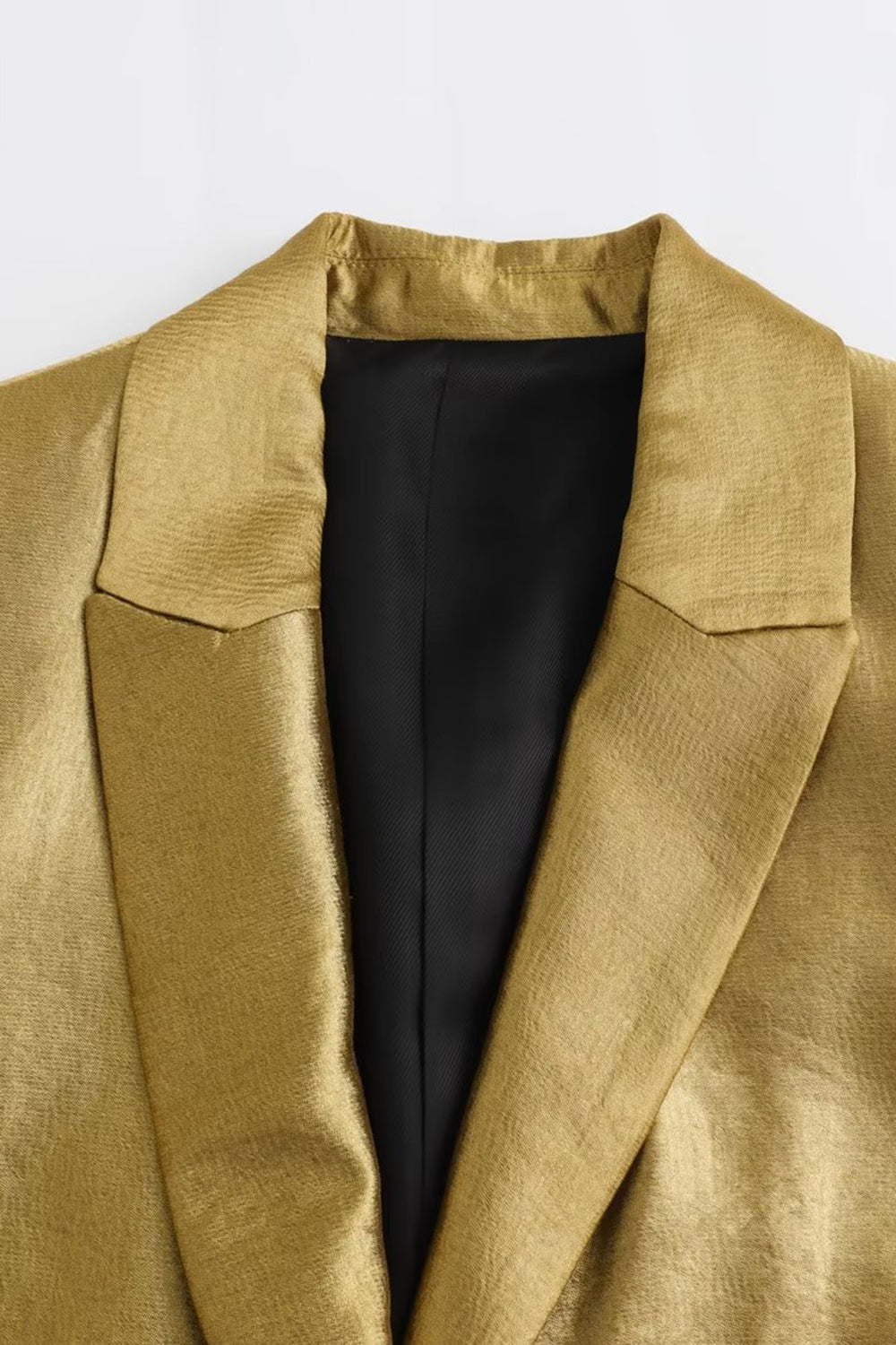 Gylden Oversize Peak jakkeslag enkeltspent blazer