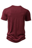 Khaki Regular Fit Crewneck Poloskjorte for menn med knapp