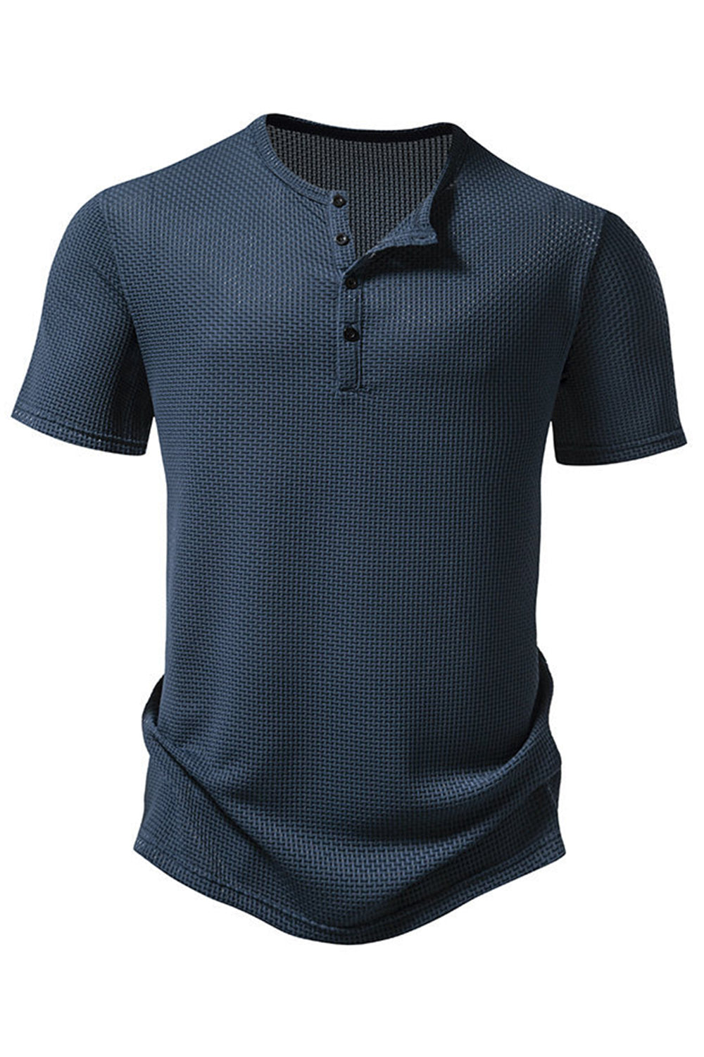 Hvit Kortermet Vaffel Herre Casual Polo Skjorte