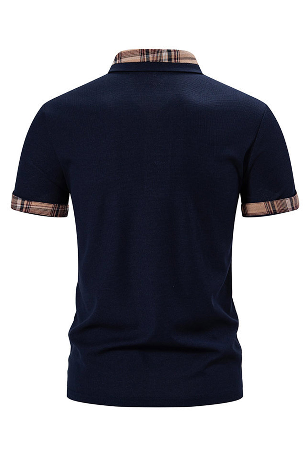 Hvit bomull korte ermer Casual poloskjorte for menn