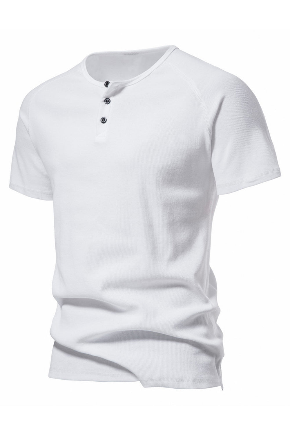 Svart bomull Crewneck korte ermer Menns Polo Short