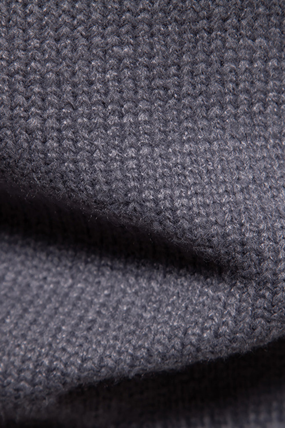 Grå menns rund hals Slim Fit genser