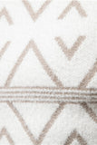 Hvit menns rund hals stripete print genser