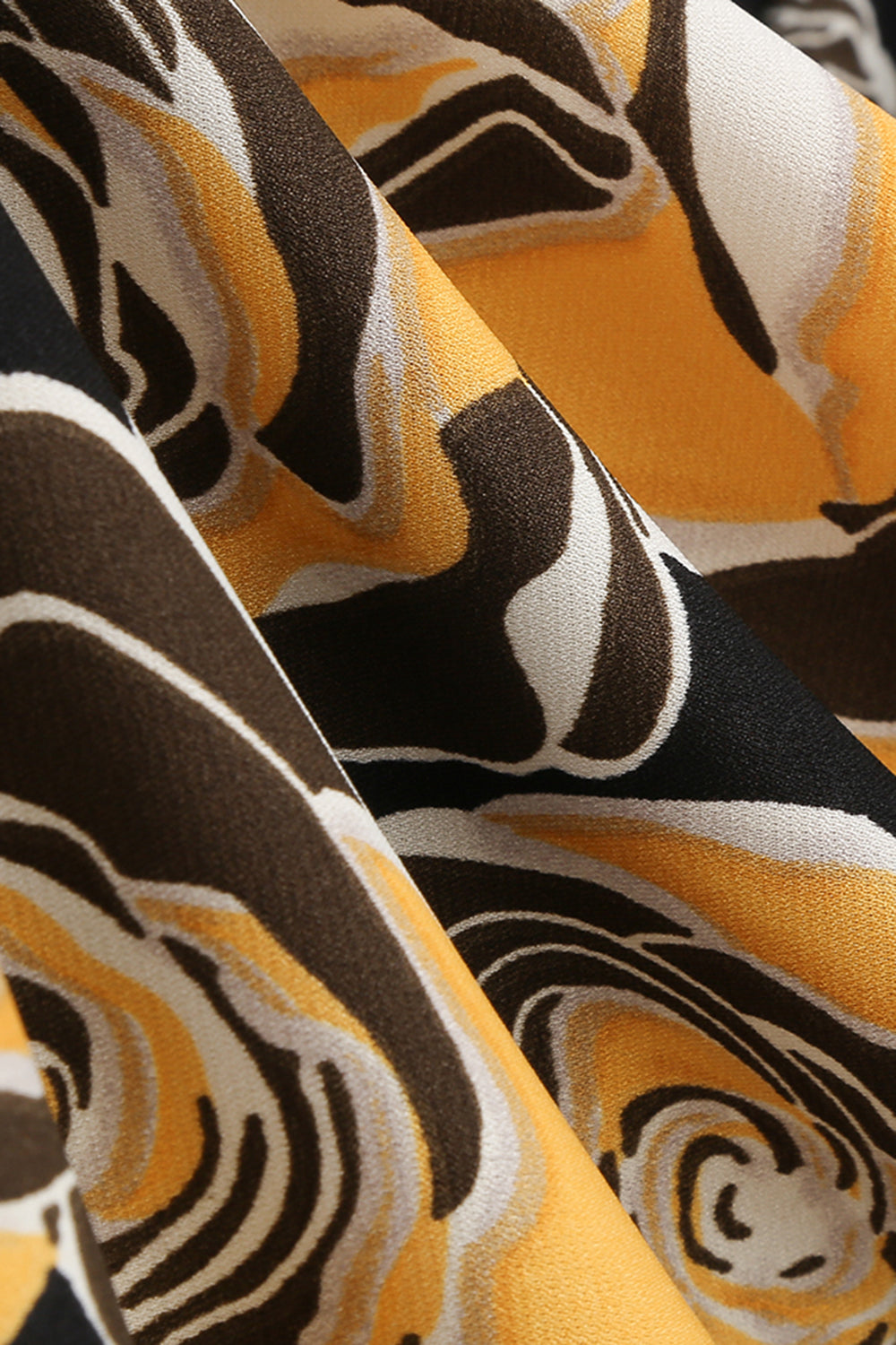 Svart Rose Trykt A-linje Båthals Midi 1950-tallet Kjole