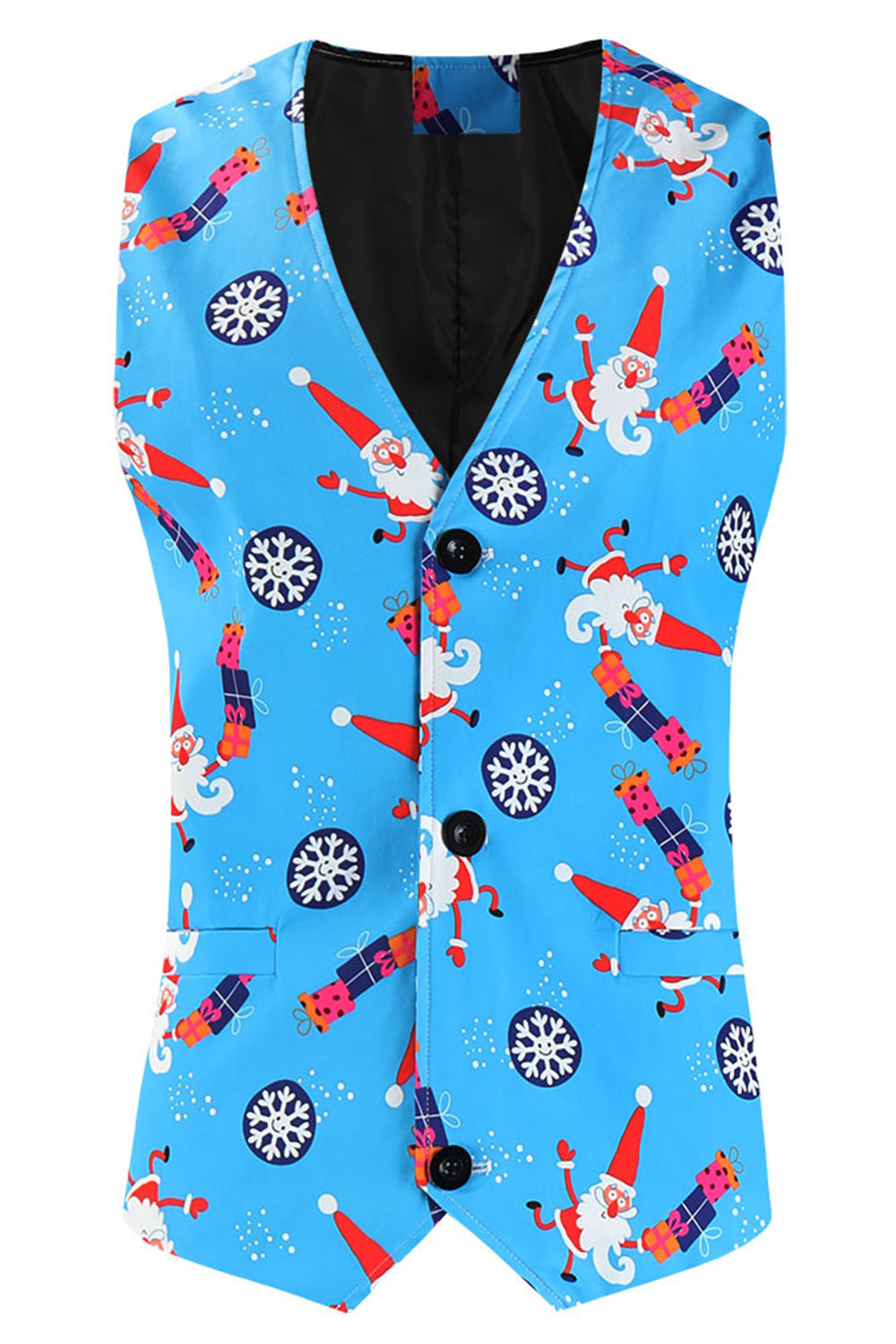 Blå sjal jakkeslag 3-delt herredress til jul