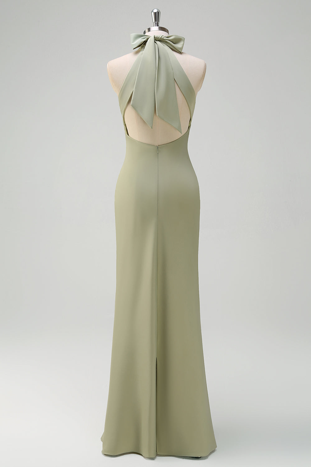 Elegant Salvie Grime Havfrue Sateng Gulvlengde Brudepike Kjole
