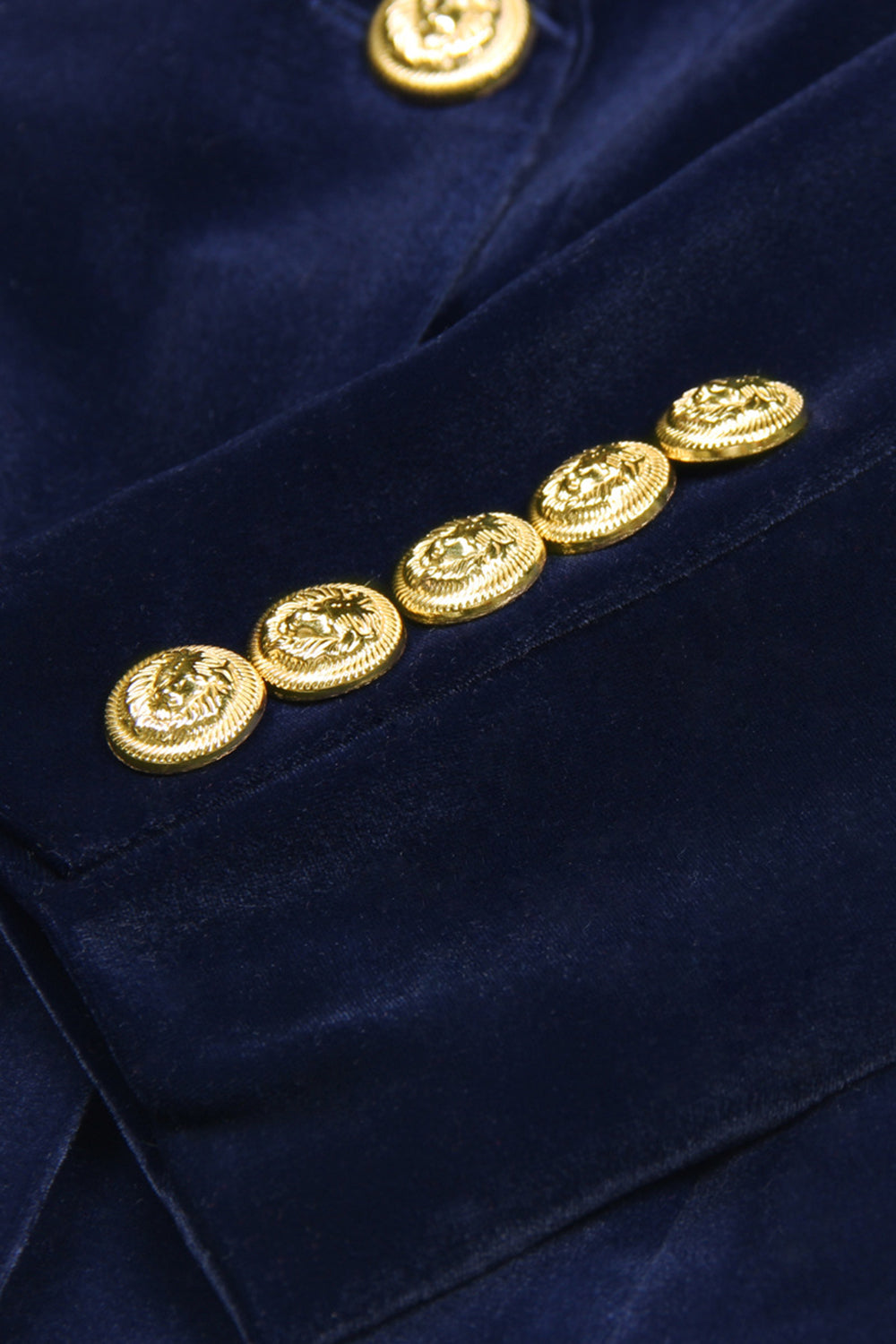 Marineblå dobbeltspent tilpasset 2-delt damedress