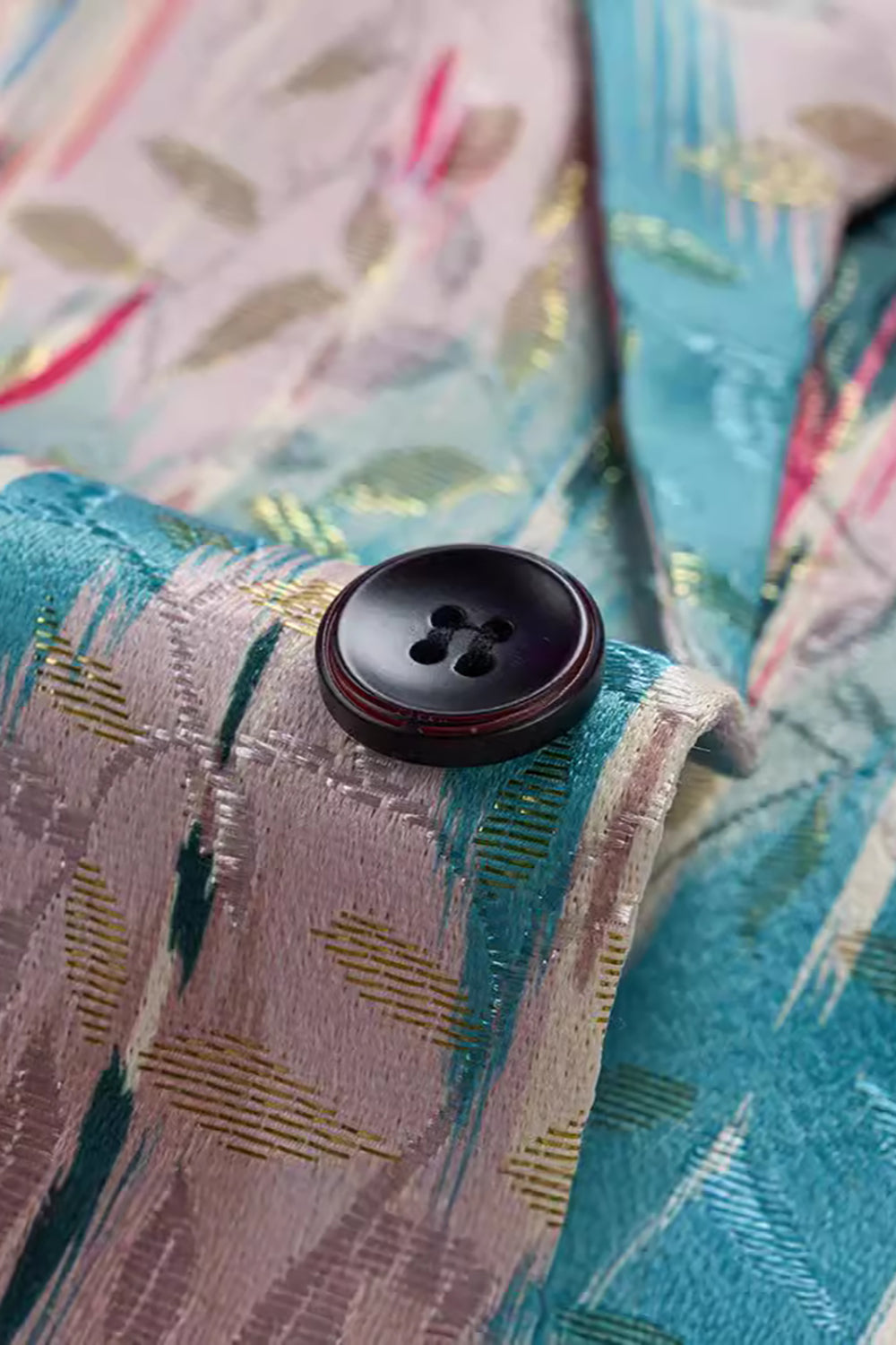 Fargerik trykt jakkeslag med hakk for menn