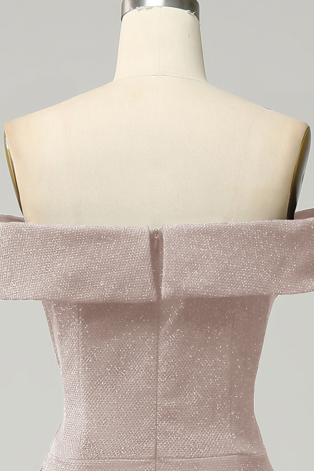 Navy Off The Shoulder Sparkly Slire Long Bridesmaid Dress