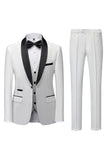 svart sjal lapel tre stykker menns dresser