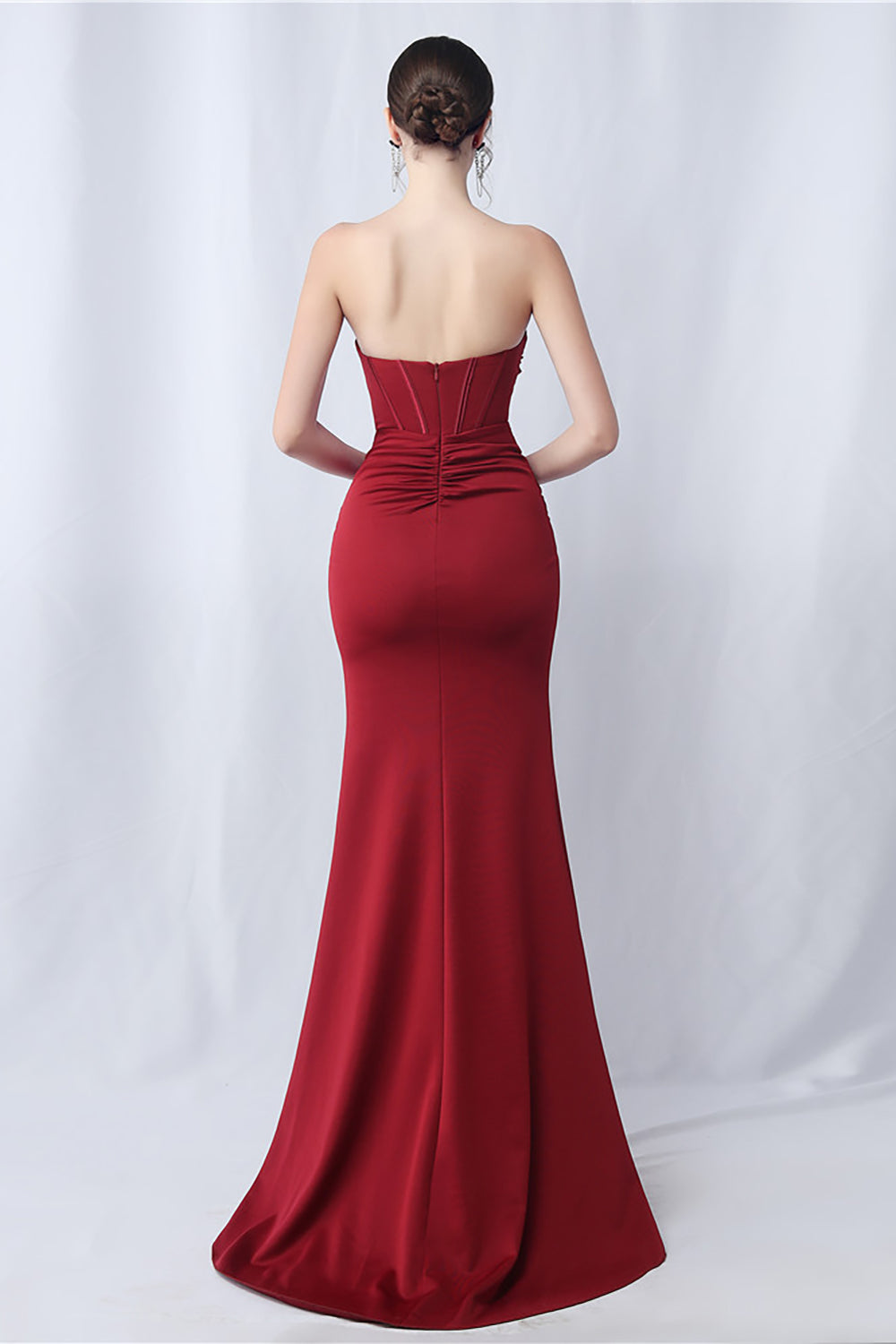 Black Mermaid Sweetheart Lang formell kjole med spalt