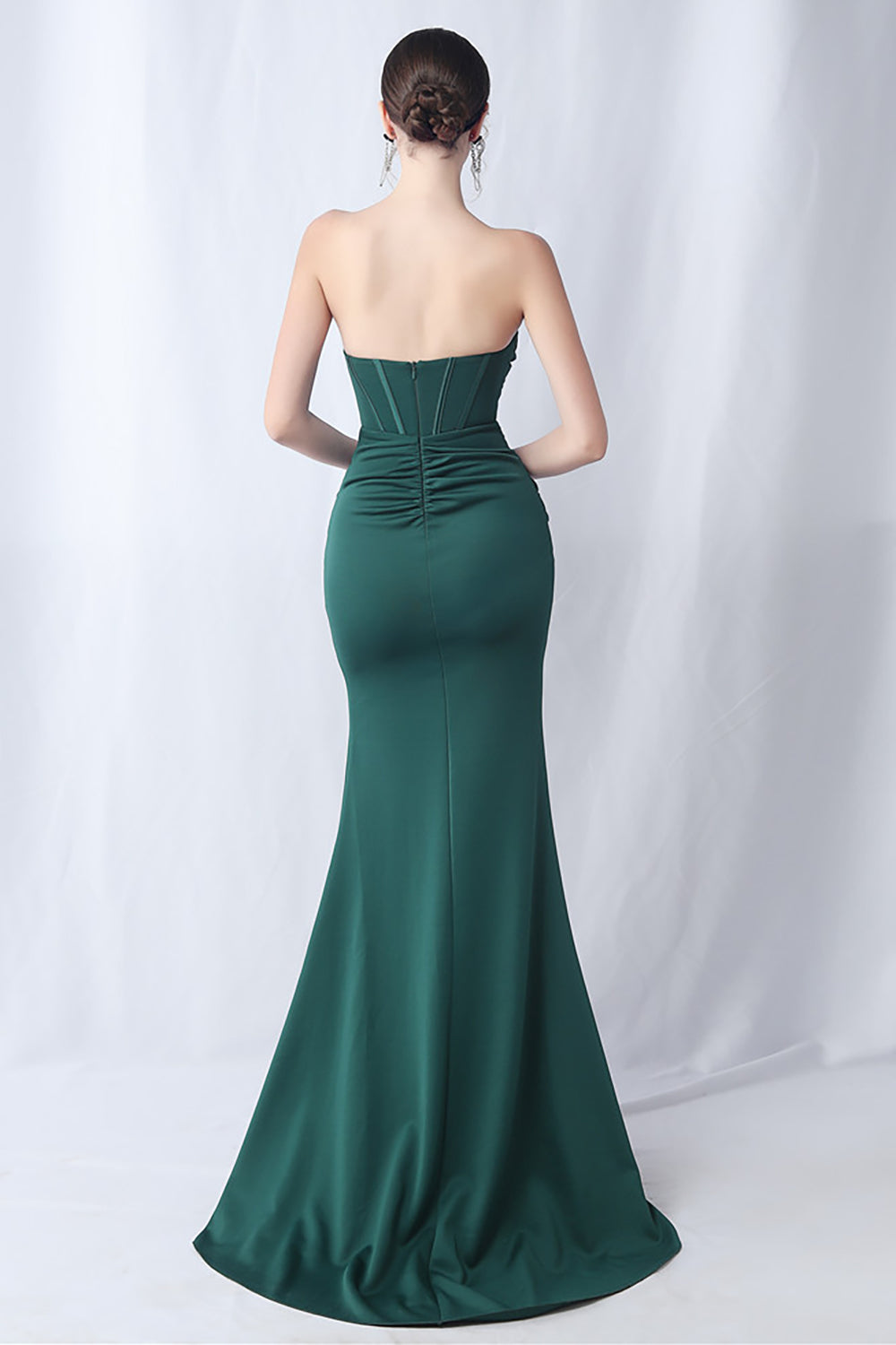 Black Mermaid Sweetheart Lang formell kjole med spalt