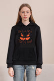 Evil Black Pumpkin Hooded Family Gensere
