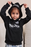 Svart Halloween Familie Kostyme Genser Med Hette